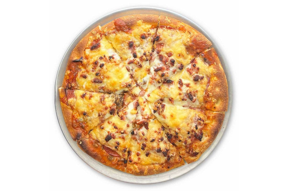 Extra-Large-, Bacon, Mushroom, and Pepperoni