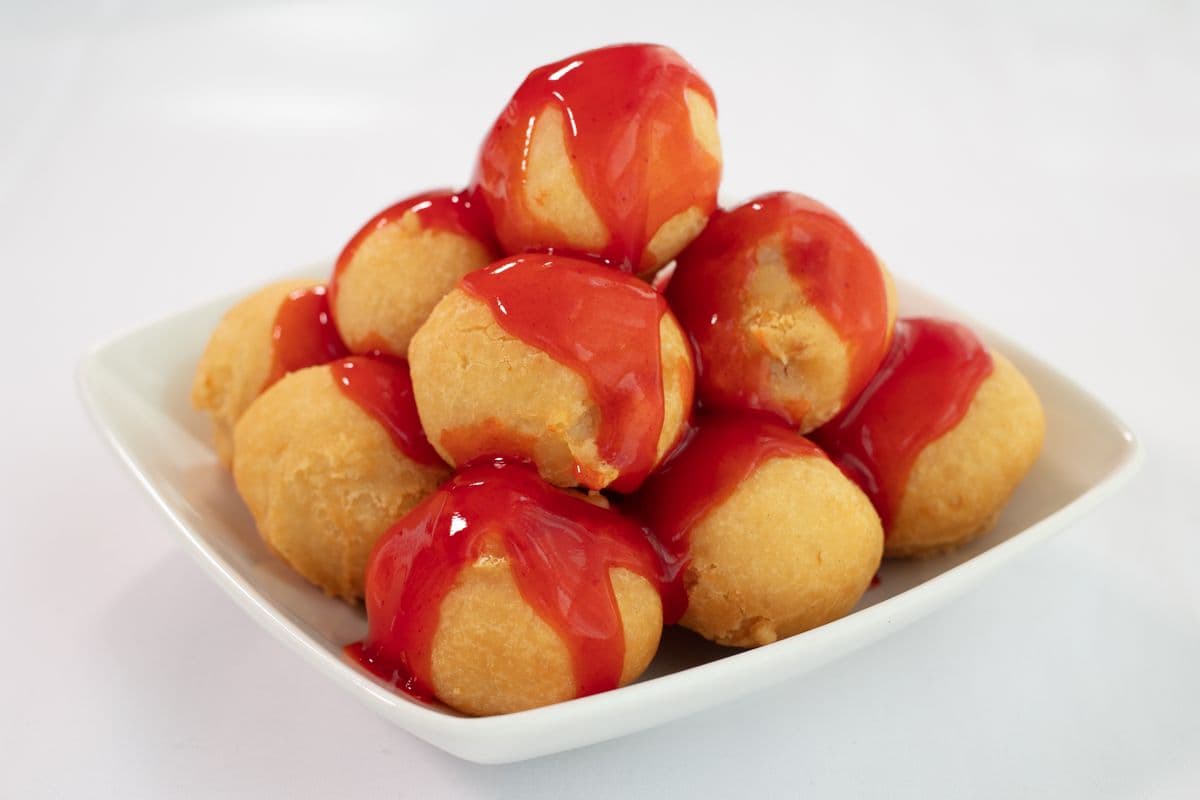 38. Chicken Balls with Sweet and Sour Sauce or Pineapple Sauce