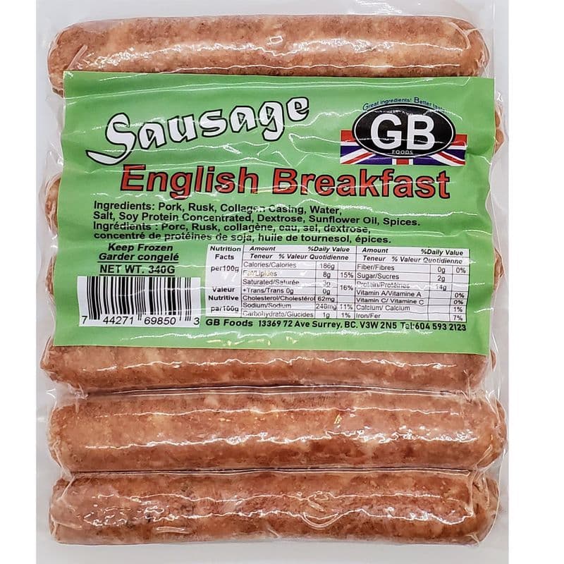 GB Foods - English Breakfast Sausage Pork