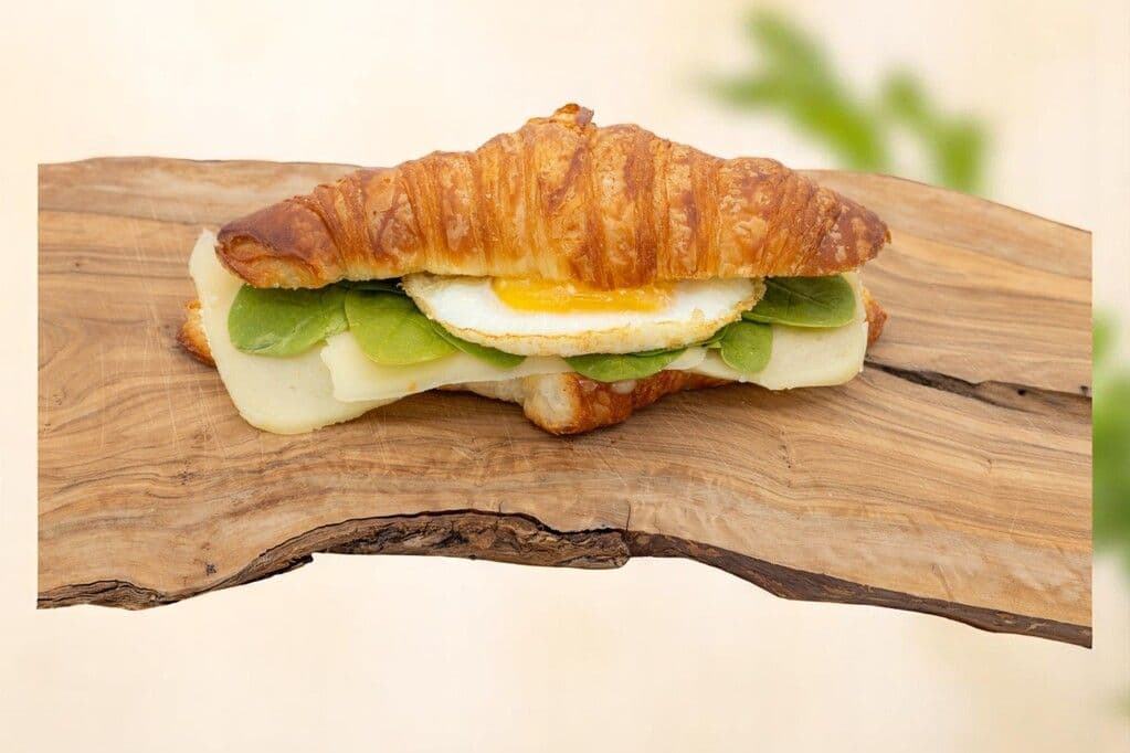 BREAKFAST MENU -  VEGETARIAN CROISSANT SANDWICH
