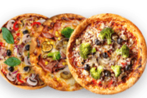 Three Medium Pizzas