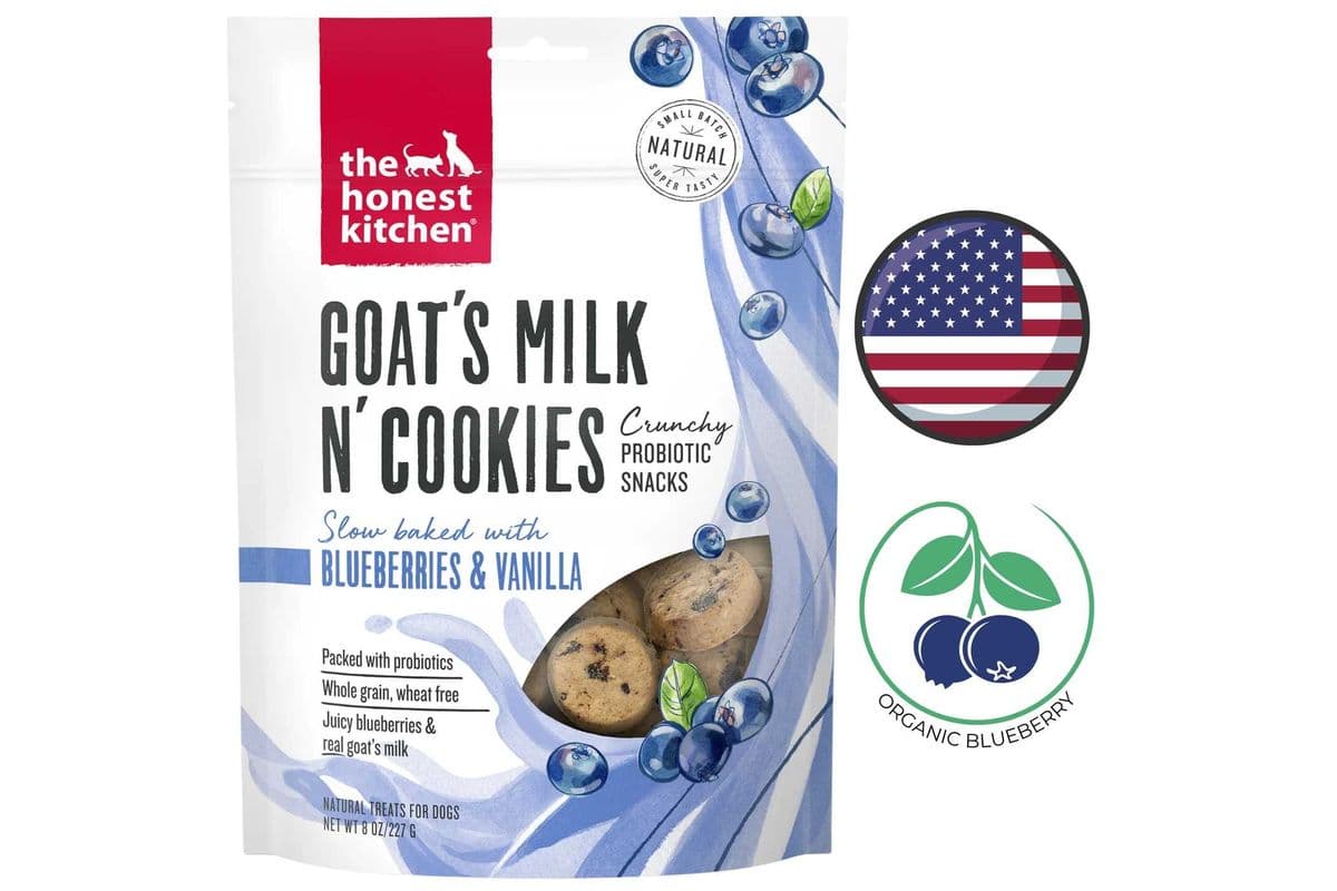 The Honest Kitchen - Goat's Milk N' Cookies Blueberries & Vanilla Dog Treats - 8 Oz