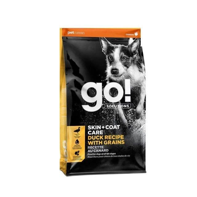 Petcurean Go! Solutions Skin + Coat Care Duck Recipe With Grains For Dogs