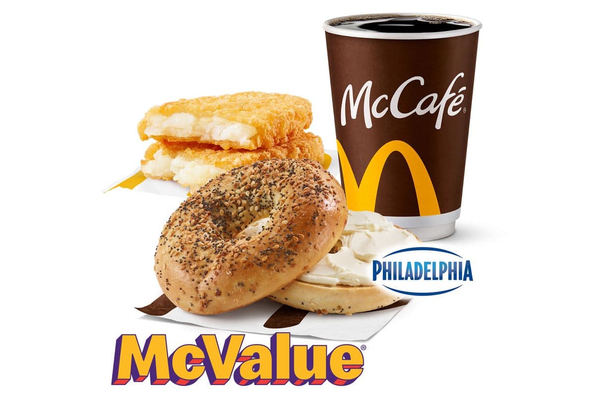 Everything Bagel w/ Reg Cream Cheese McValue Meal [540.0 Cals]