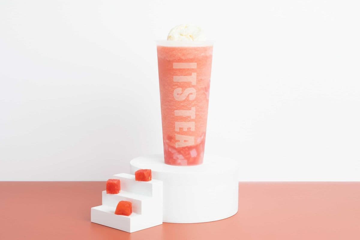 Large Watermelon Tea Slush With Ice cream 西瓜喜多多