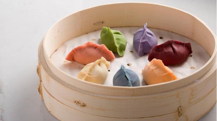 Rainbow Dumplings (7) 彩虹饺(七彩饺)