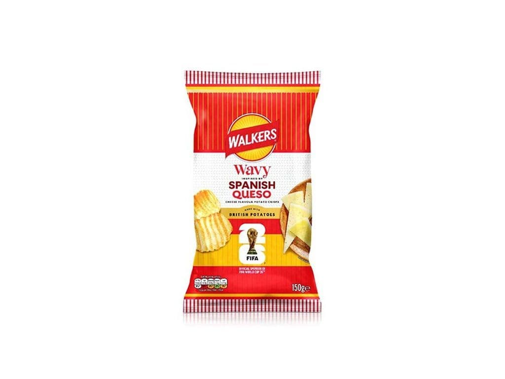 Walkers Spanish Queso Crinkle Cut Crisps UK 150g Cheese Chips