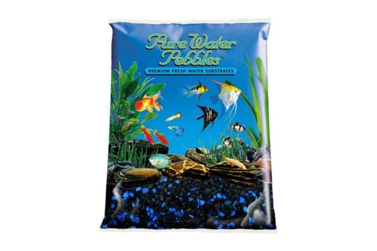 Nature's Ocean Pure Water Pebbles Midnight Glo Aquarium Gravel Blue & Black (5 lbs)