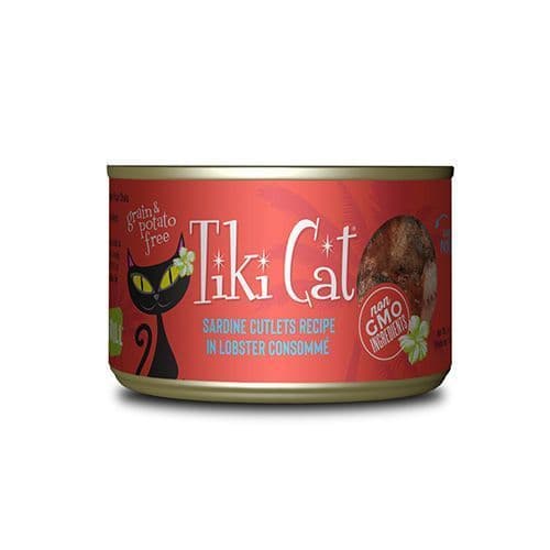 Tiki Cat Sardine Cutlets Recipe in Lobster Consommé Wet Cat Food 6 oz