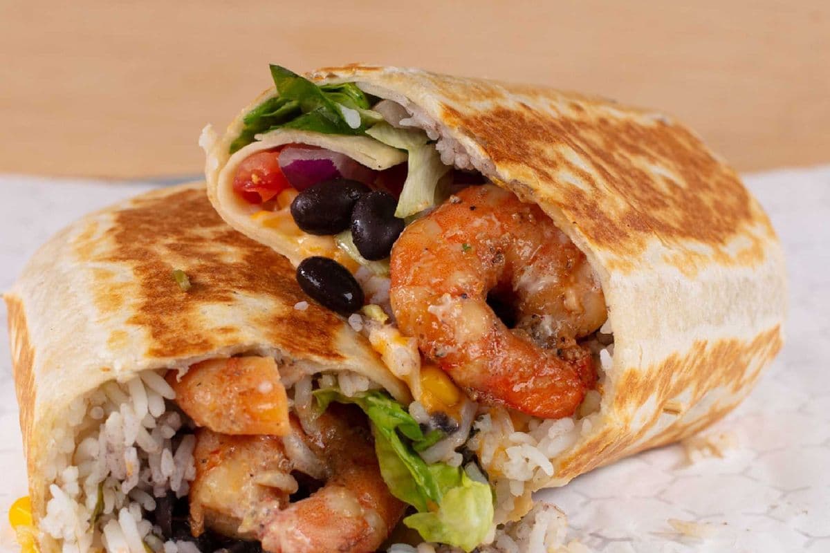 Pan Seared Shrimp Burrito
