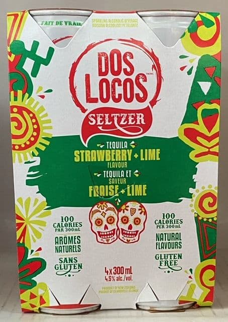 Dos Locos Tequila Strawberry and Lime ( 4 Pack)