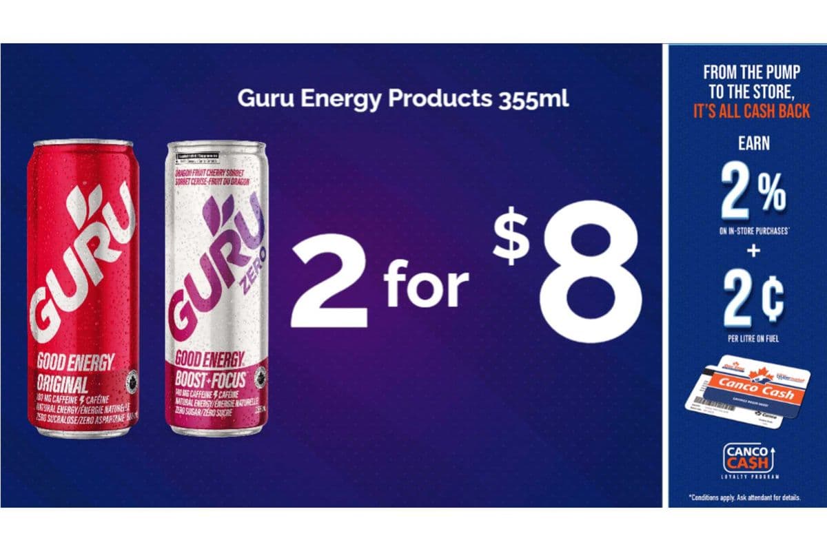 Guru Energy Drink (2 For $8) (355ml)