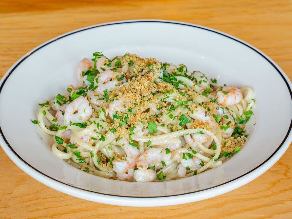Linguine scampi aux crevettes nordiques