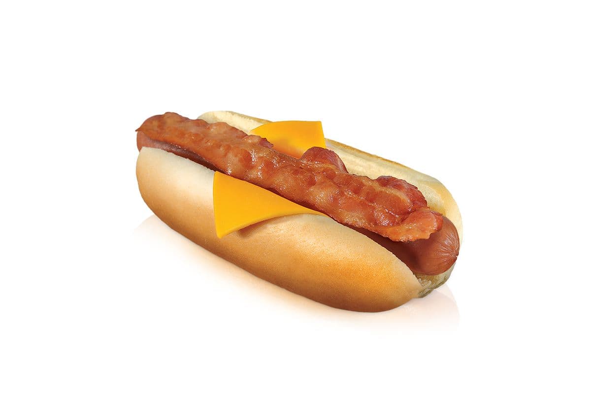 Hot-dog au bacon et fromage / Bacon and Cheese Hot Dog