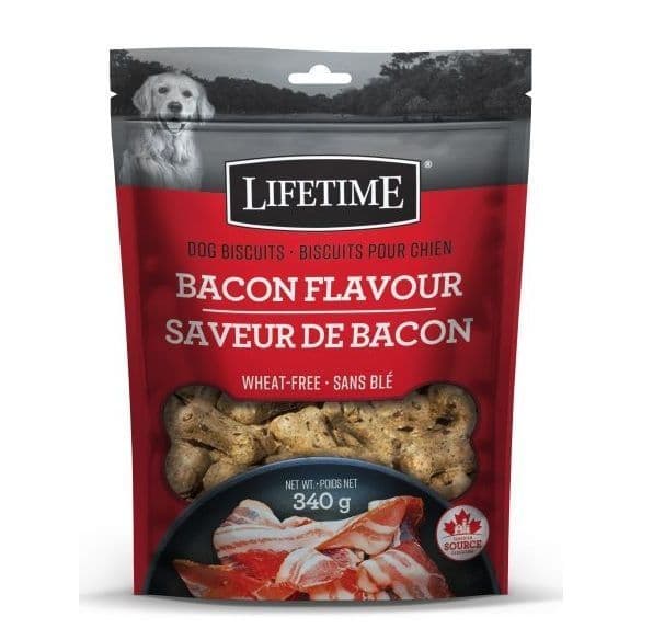 Lifetime Bacon Flavour Dog Biscuits 340 g