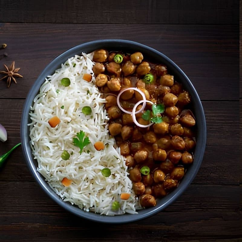 Punjabi Choley & Plain Rice