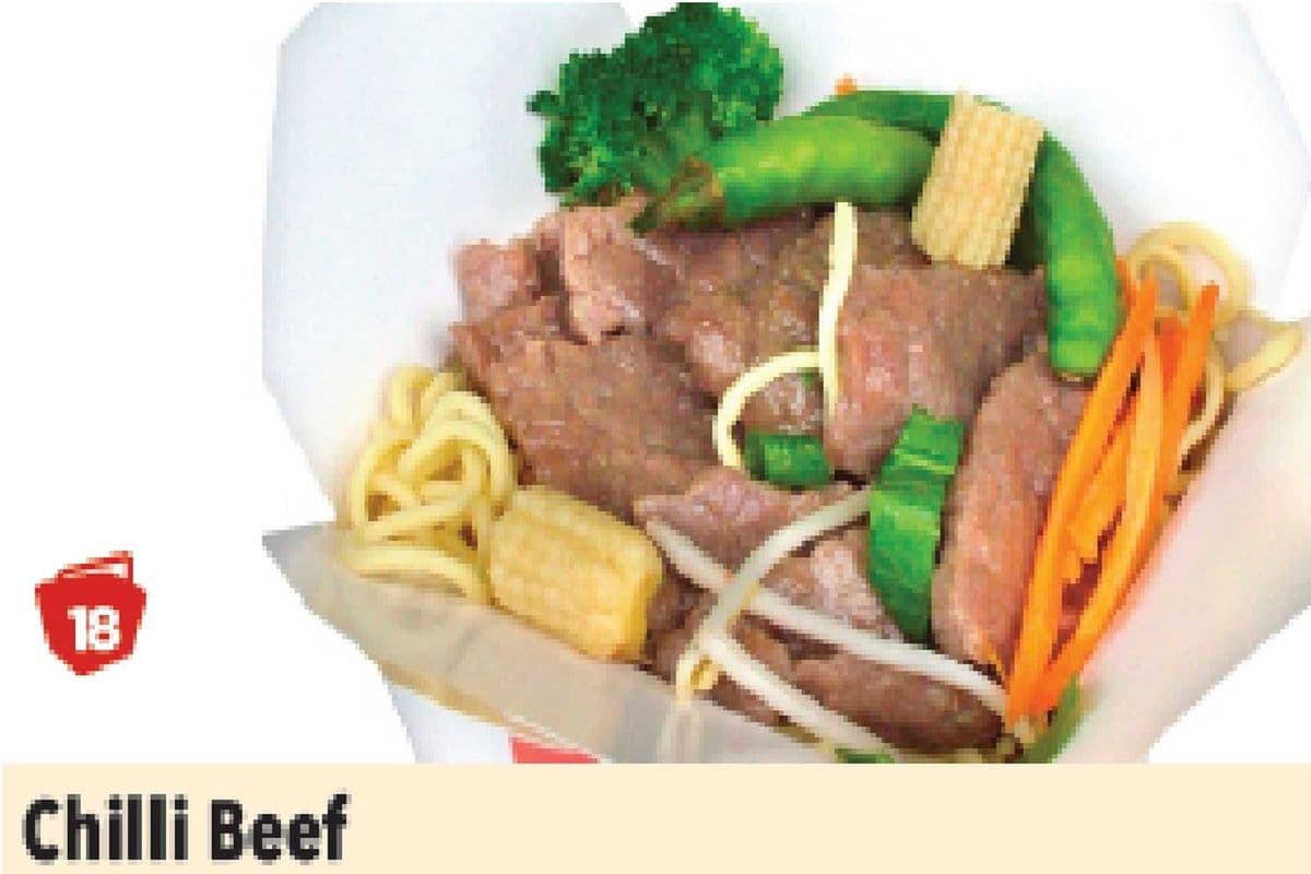18. Chilli Beef Noodles