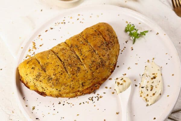 Exotic Paneer & Banana Peppers Stuffed Garlic Bread