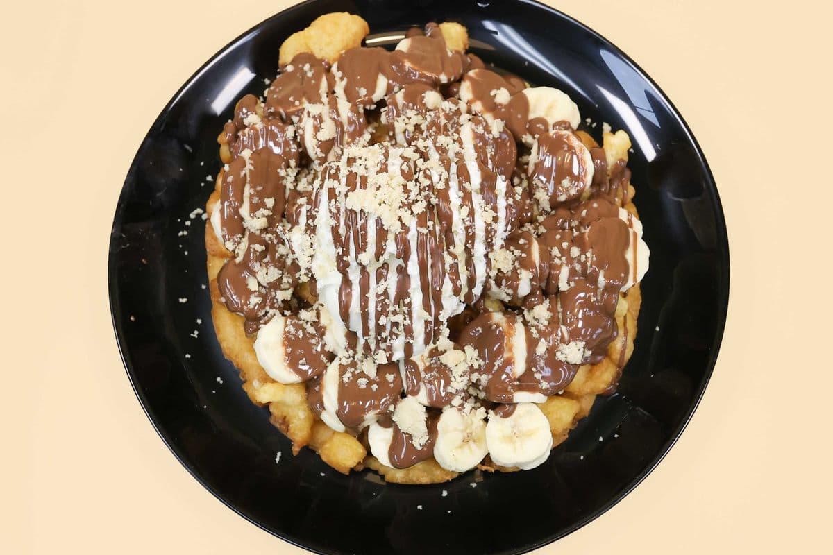 Banana Nutella Funnel Cake