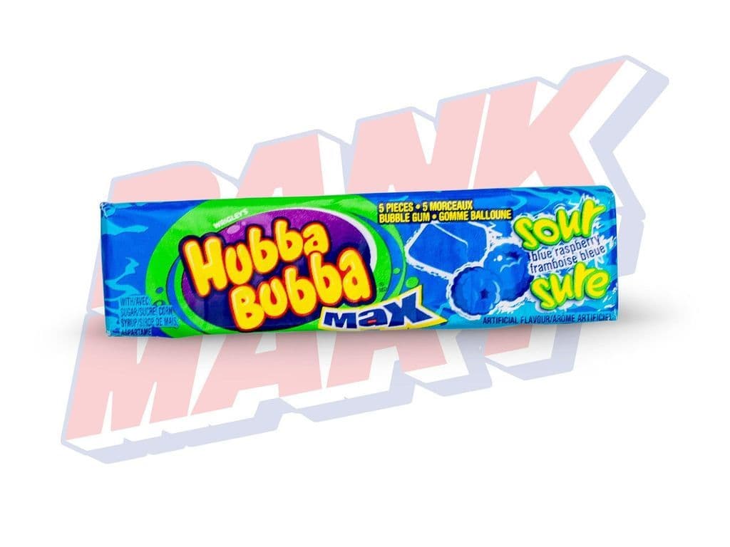 Hubba Bubba Max Sour Blue Raspberry - 5pc