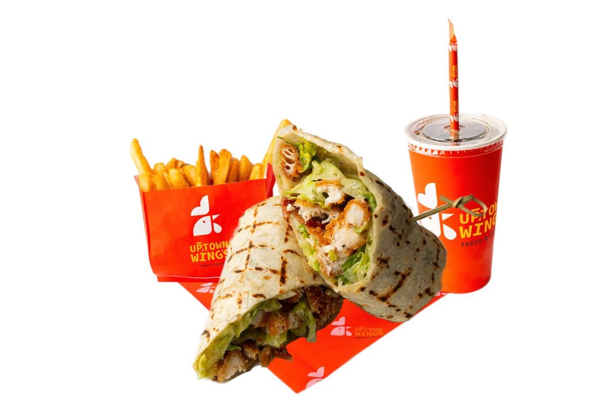 Chicken Caesar Wrap with Fries