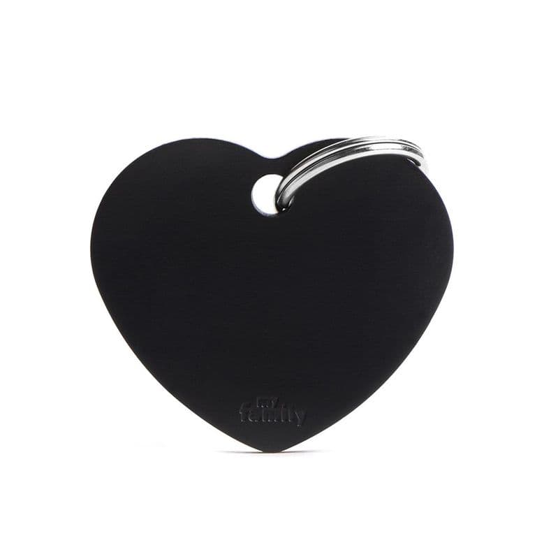 MyFamily Heart Aluminum Black Engraved Tag