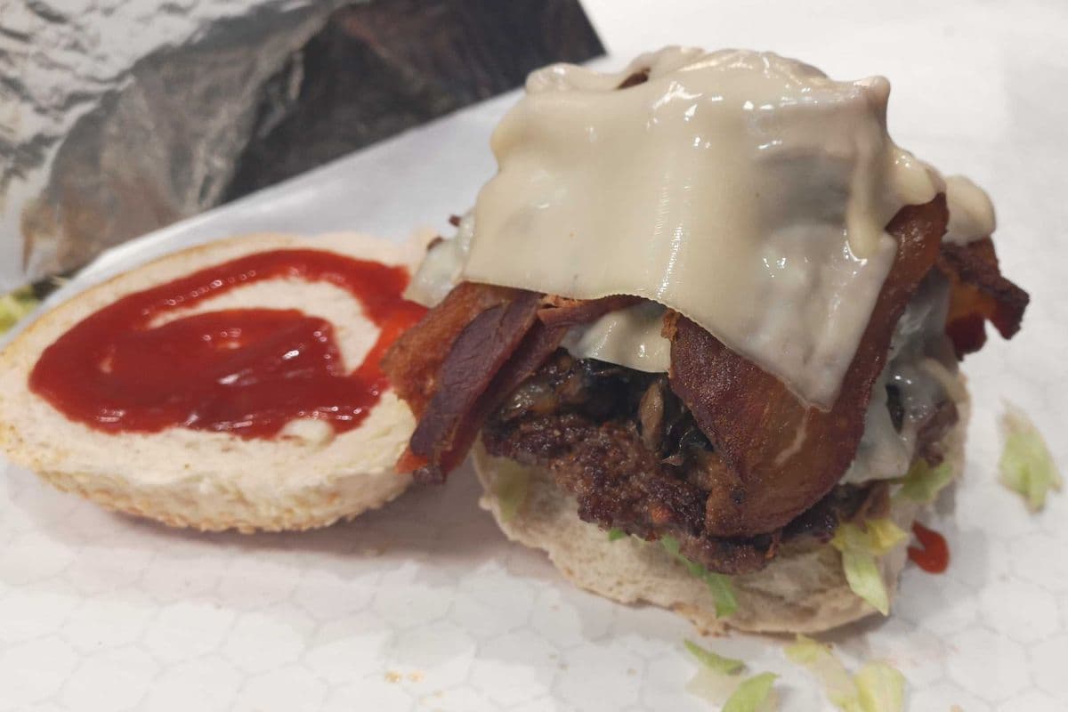 Bacon, Mushroom, and Swiss Burger