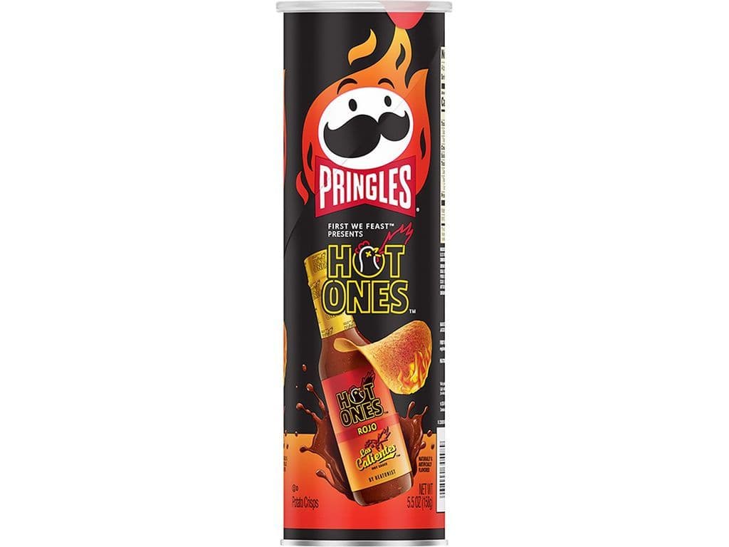 Pringles Hot Ones Rojo Hot Sauce Stacked Potato Chips 158g Spicy and Hot