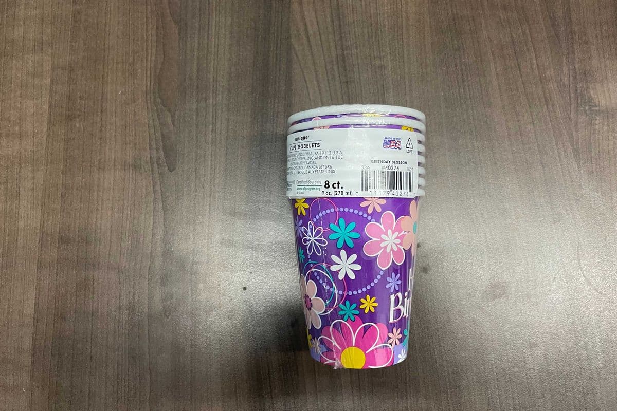 Bday Blossom Cup 9oz 8pk (9oz x 8)