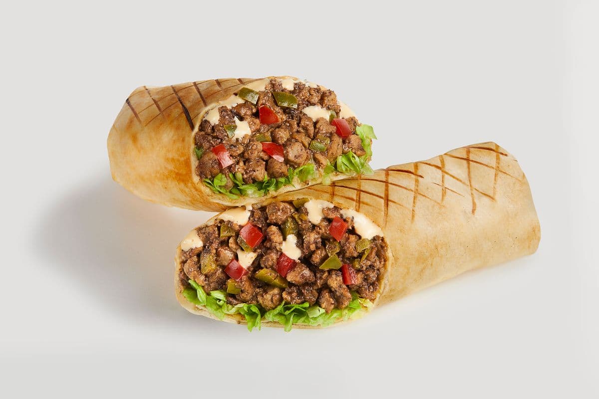 Beyond Meat Philly Wrap with Canned Pop