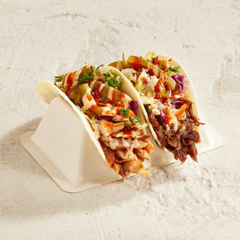Ghost Pepper Shawarma Taco - Chicken & Pulled Shiitake / Taco - Ghost Pepper Shawarma - Poulet & Shiitake effiloché