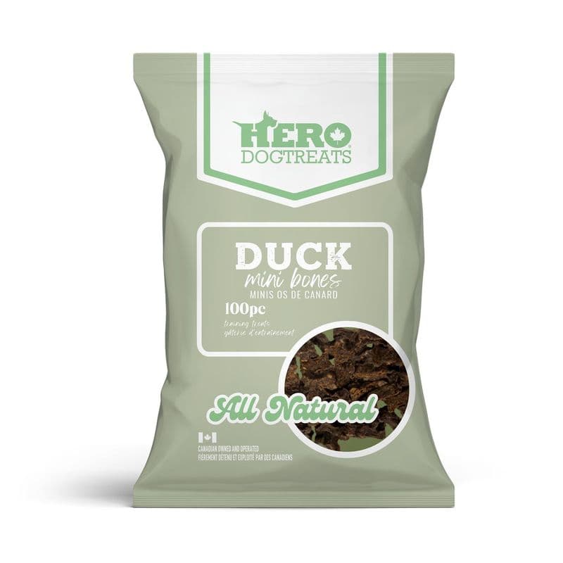 Hero Duck Mini Bones Training Treats - 100 pieces