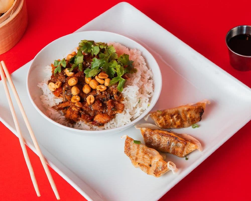 Bowl + 3 Ginger Chicken Potstickers 