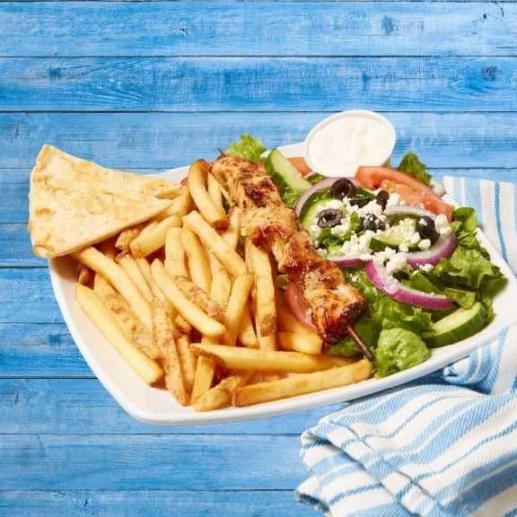 One Skewer Chicken Souvlaki Dinner