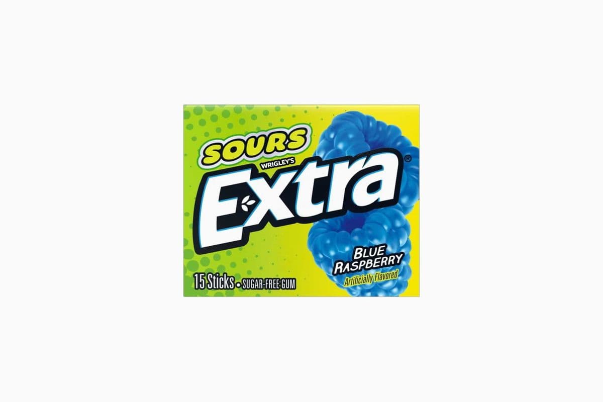 Wrigley Extra Sour Blueberry Raspberry zero sugar (5 Cal)