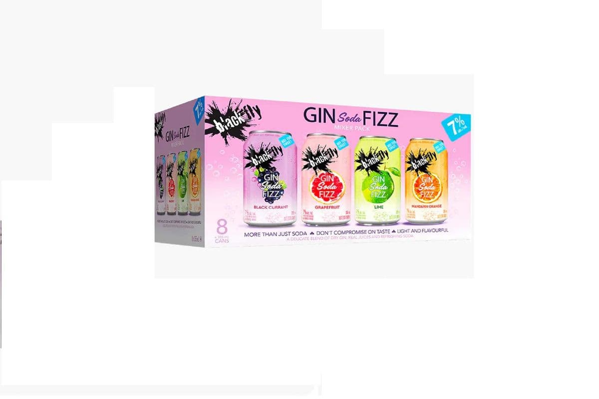 102979 - BLACK FLY GIN SODA FIZZ MIXER (8 x 355ML)