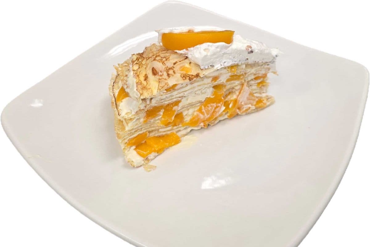 PEACHES AND CREAM CREPE CAKE