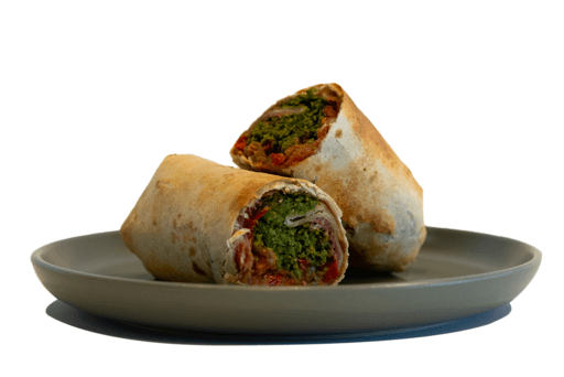 Vegan Smashed Falafel Wrap