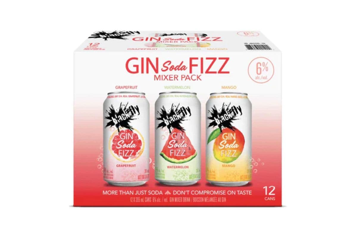 Black Fly Ginn Fizz Mixer Pack (12 x 355mL Cans)