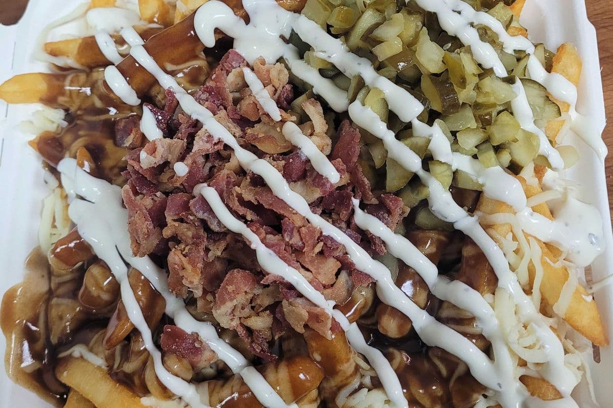 Dill Pickle Bacon Poutine