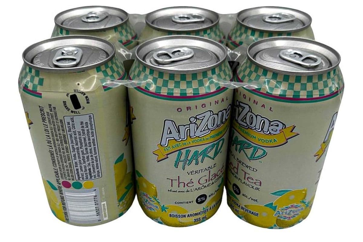 AriZona Hard Lemon Tea Beer (6 x 12 fl oz) 6 ct • 12 fl oz • 5% ABV (1 x 12 oz)
