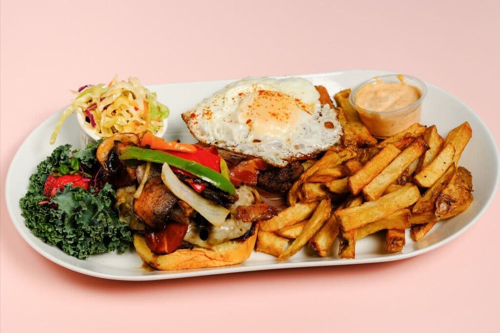 Mardi Gras Monster Burger (Double Everything)
