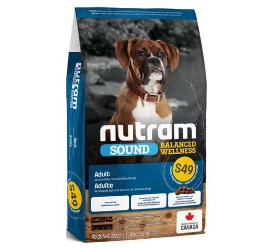 Nutram Dog Sound Balanced Wellness S49 Adult Dog Salmon Recipe 11.4 kg