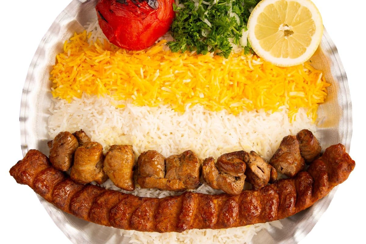 Lamb Chenje Soltani Kebab Dish (Yaas Loghme)