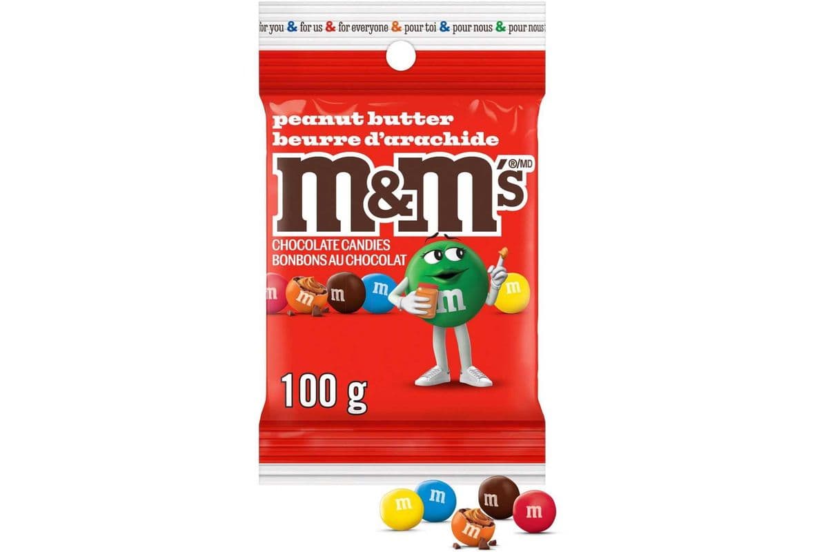 M&M's Peanut Butter Chocolate Candies Bag (100 g)