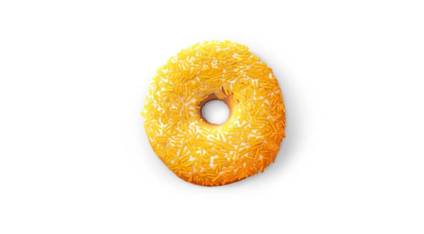 6 Orange Sprinkle Donuts