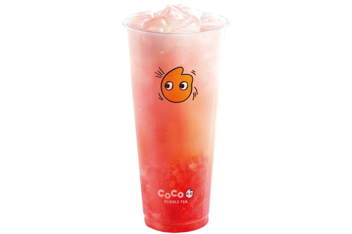 Peach Iced Tea w/White Pearl(Large)