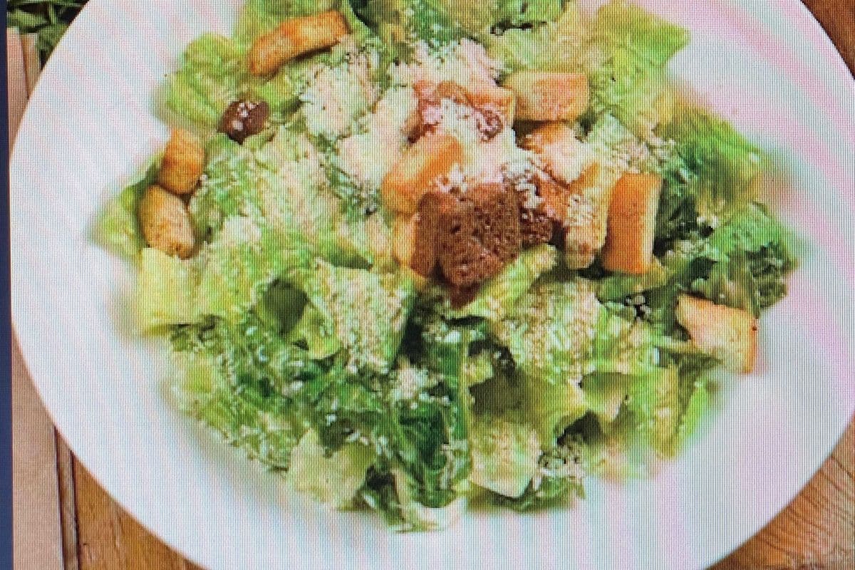 Clock in Caesar Salad