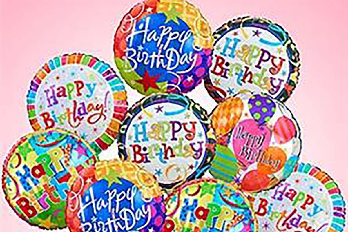 Air stick -Rangement ® ~ Birthday Mylar Balloons (6)