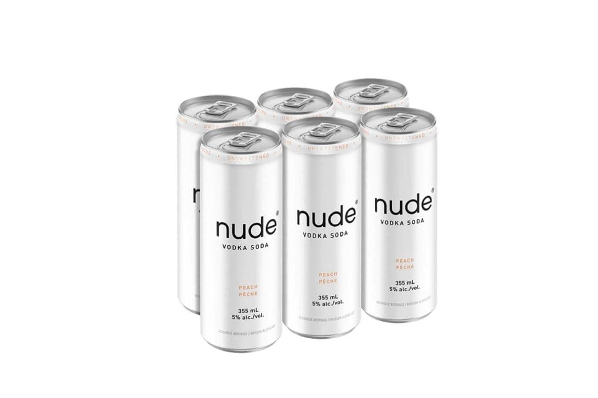 118335. NUDE VODKA SODA PEACH (6 x 355ML (CANS))